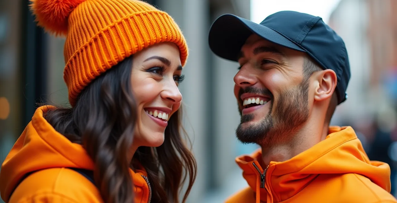 Différents accessoires de tête portés par des équipes de terrain selon les saisons