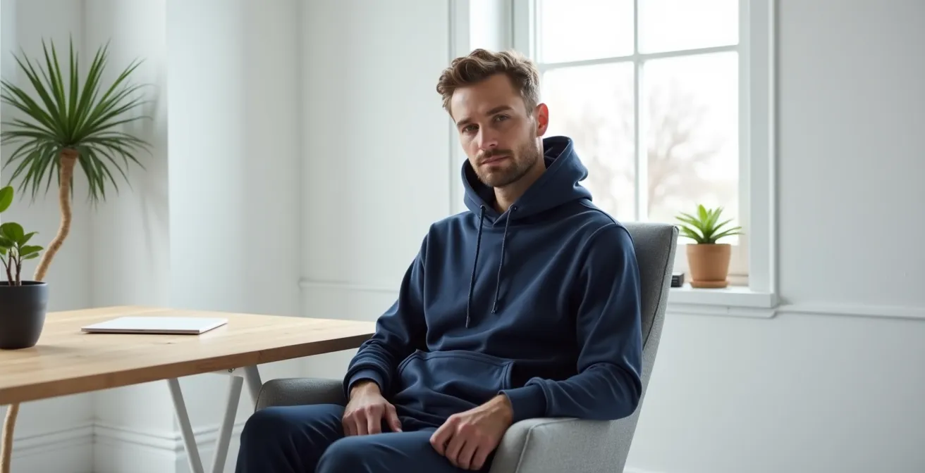 Sweat-shirt premium avec marquage subtil sur l'étiquette intérieure